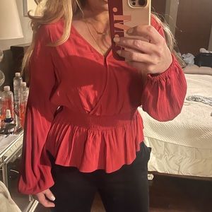 Express wrap style peplum top